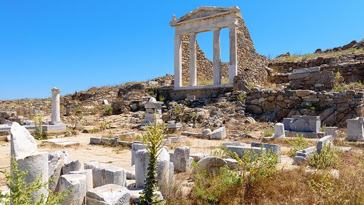 The island of Delos, Greece